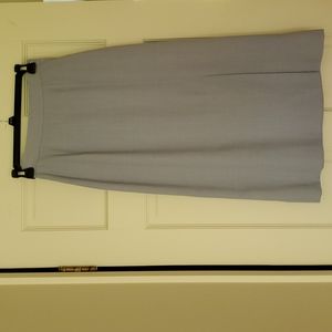 Powder blue, mid length linen skirt